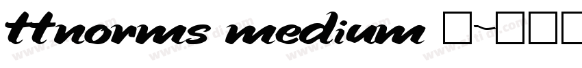 ttnorms medium 中字体转换